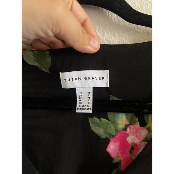 Susan Graver Floral Women's Dress Size Medium Multi-layered Colorful - Picture 4 of 5